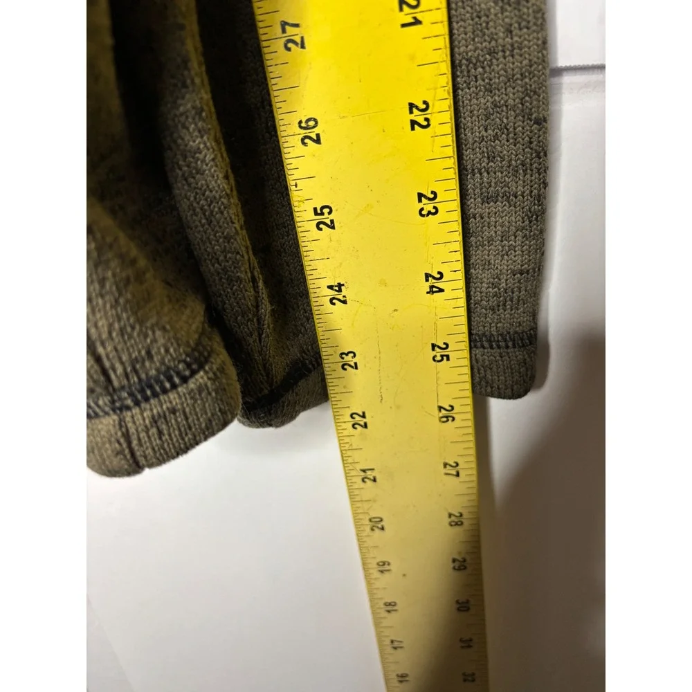 Field and Stream Mens Olive Green Heather Quarter‎ Zip Fleece Pullover MD